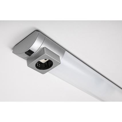 Rabalux - LED Світильник для підсвітки стільниці з розеткою LED/5W/230V 4000K 45 см матовий хром