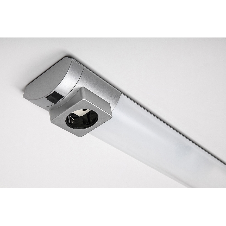 Rabalux - LED Світильник для підсвітки стільниці з розеткою LED/5W/230V 4000K 45 см матовий хром