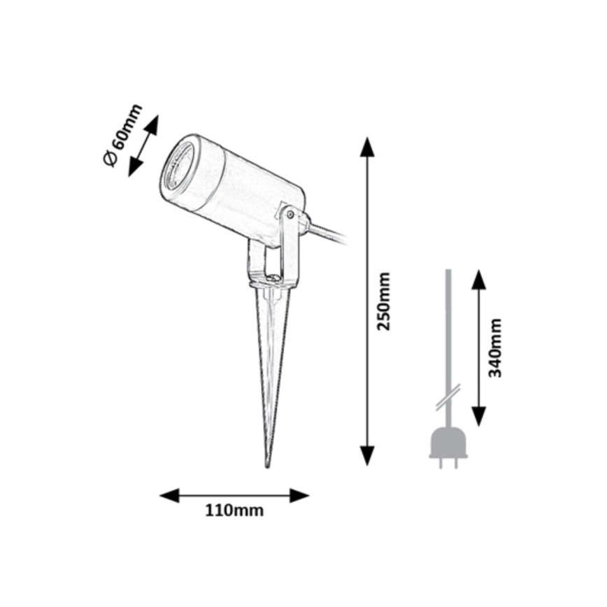 Rabalux - Вуличний світильник 1xGU10/4W/230V IP65