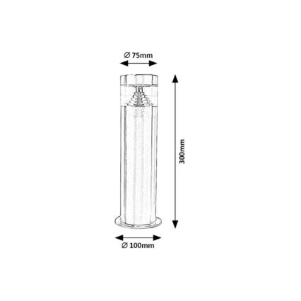 Rabalux - Вулична LED лампа LED/7W/230V 30 см IP54