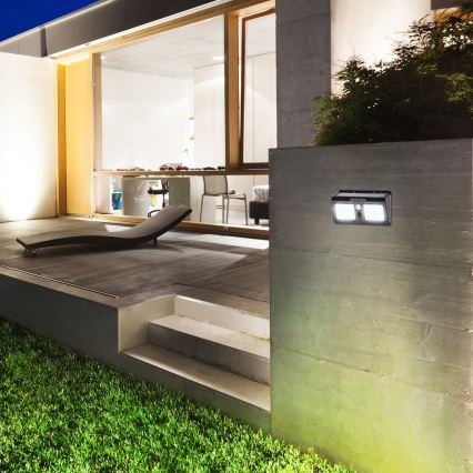 Rabalux - Світильник на сонячних батареях з LED, настінний, з датчиком, IP44, 1200 мАг