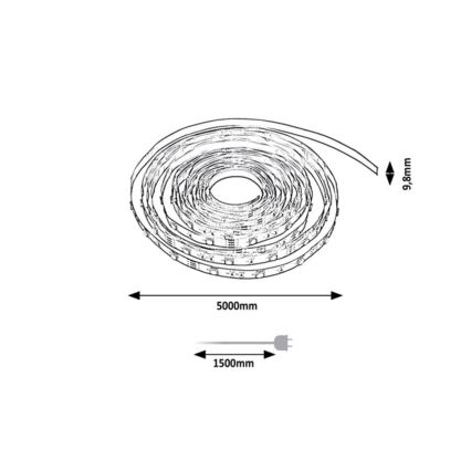 Rabalux - Світлодіодна RGBW стрічка з регулюванням яскравості LED/21W/230V 5 м IP67 + дистанційне керування