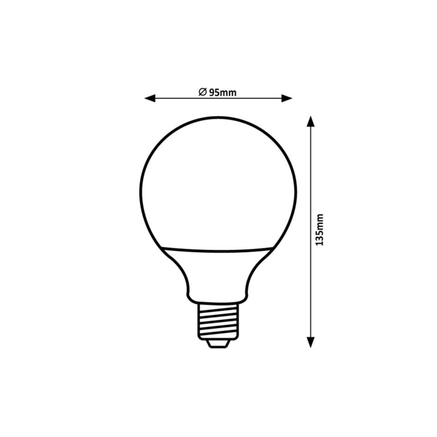 Rabalux - Світлодіодна лампочка SMD G95/15W/230V 4000K