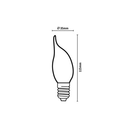 Rabalux - Світлодіодна лампа FILAMENT CF35 E14/6W/230V 3000K