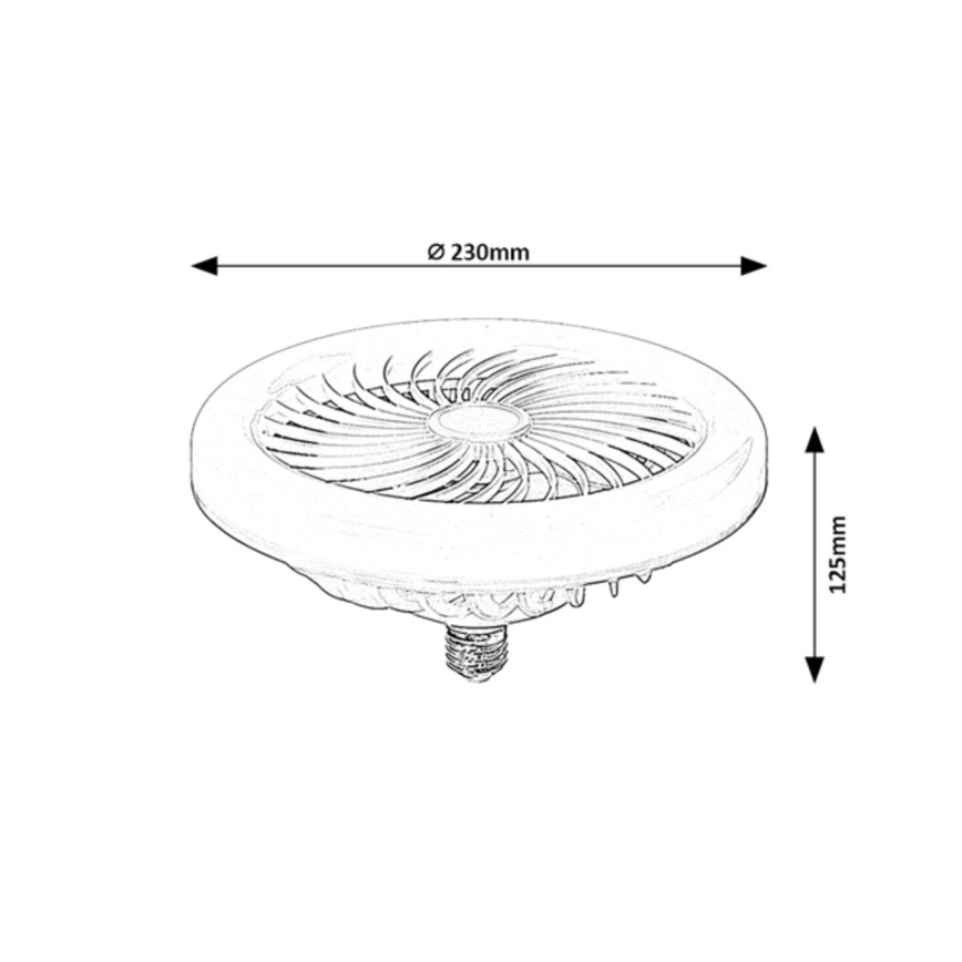 Rabalux - LED лампа с вентилятором SMD E27/16W/230V