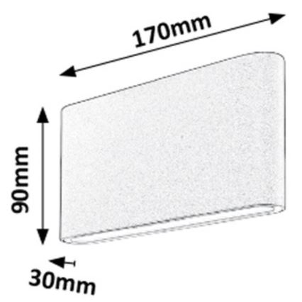 Rabalux - Уличный светодиодный настенный светильник 2xLED/6W/230V IP54 3000K