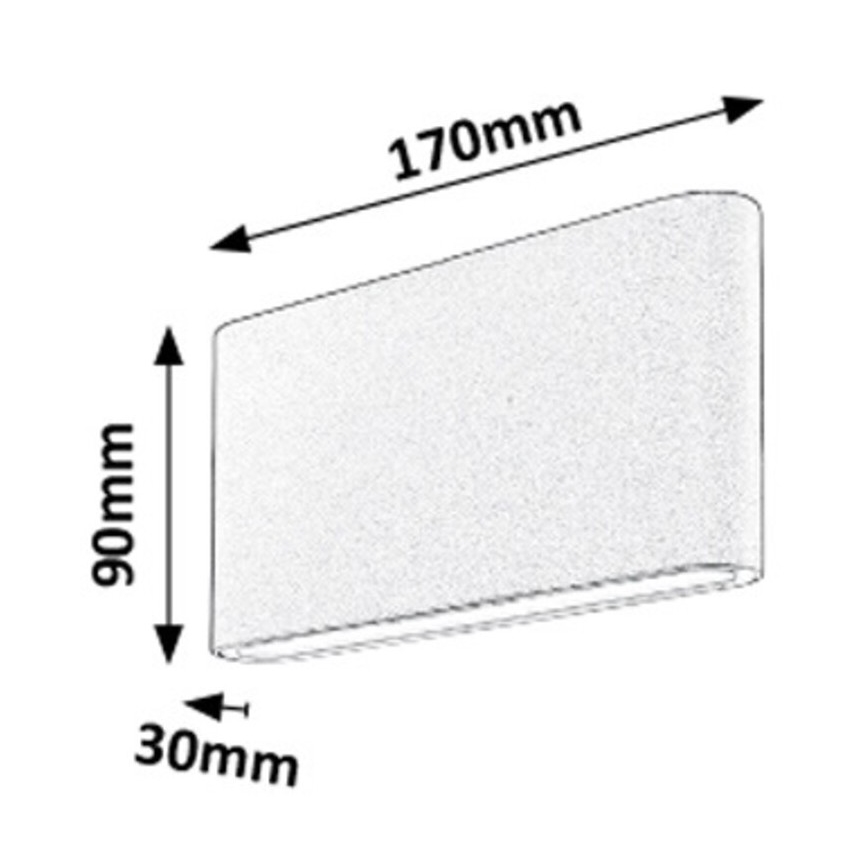 Rabalux - Вуличний світлодіодний настінний світильник 2xLED/6W/230V IP54 3000K