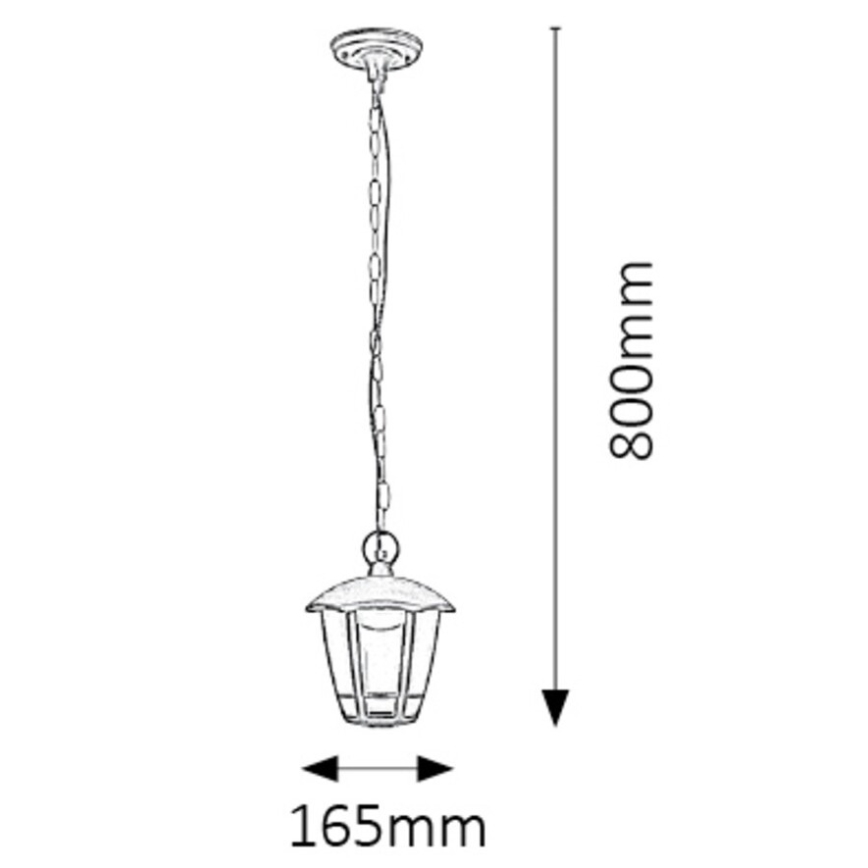 Rabalux - Вуличний світлодіодний підвісний світильник LED/8W/230V IP44