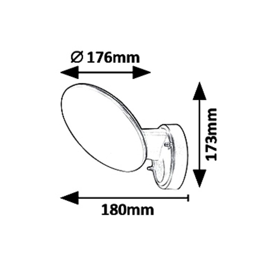Rabalux - Вуличний світлодіодний настінний світильник LED/12W/230V IP54