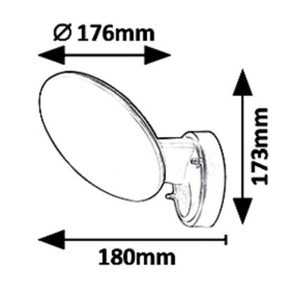 Rabalux - Вуличний світлодіодний настінний світильник LED/12W/230V IP54