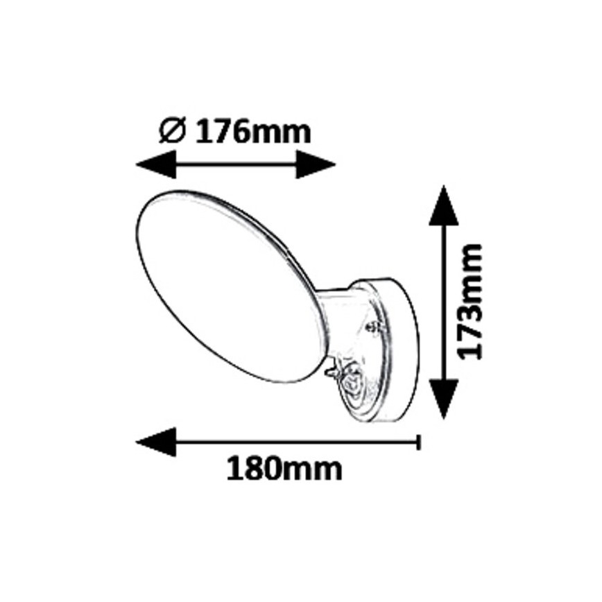 Rabalux - Світильник для зовнішнього настінного монтажу з датчиком LED/12W/230V IP54
