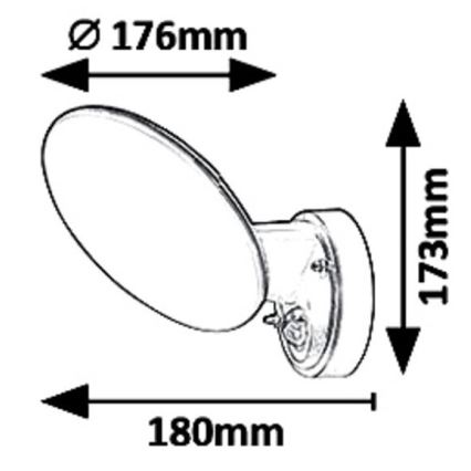 Rabalux - Уличный светодиодный настенный светильник с датчиком LED/12W/230V IP54