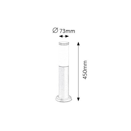 Rabalux 8147 - Уличная лампа BLACK TORCH 1xE27/25W/230V IP44