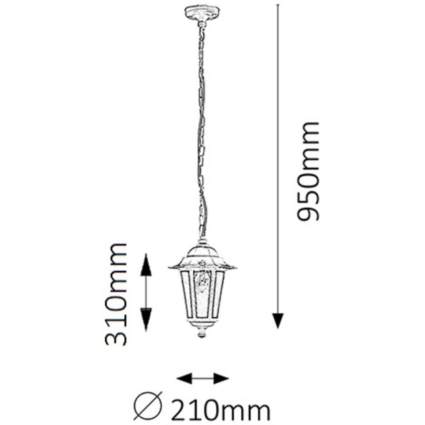 Rabalux - Уличная люстра 1xE27/60W/230V