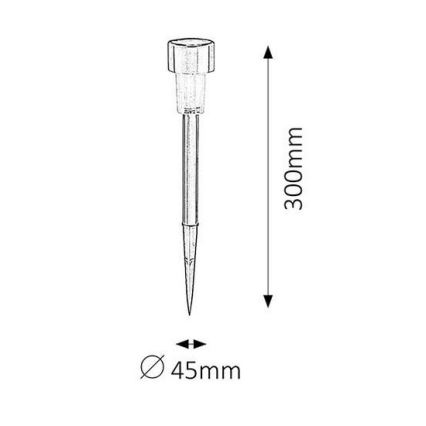 Светодиодный светильник на солнечной батарее SOLAR 1xLED/0,1W/1xNi-MH IP44