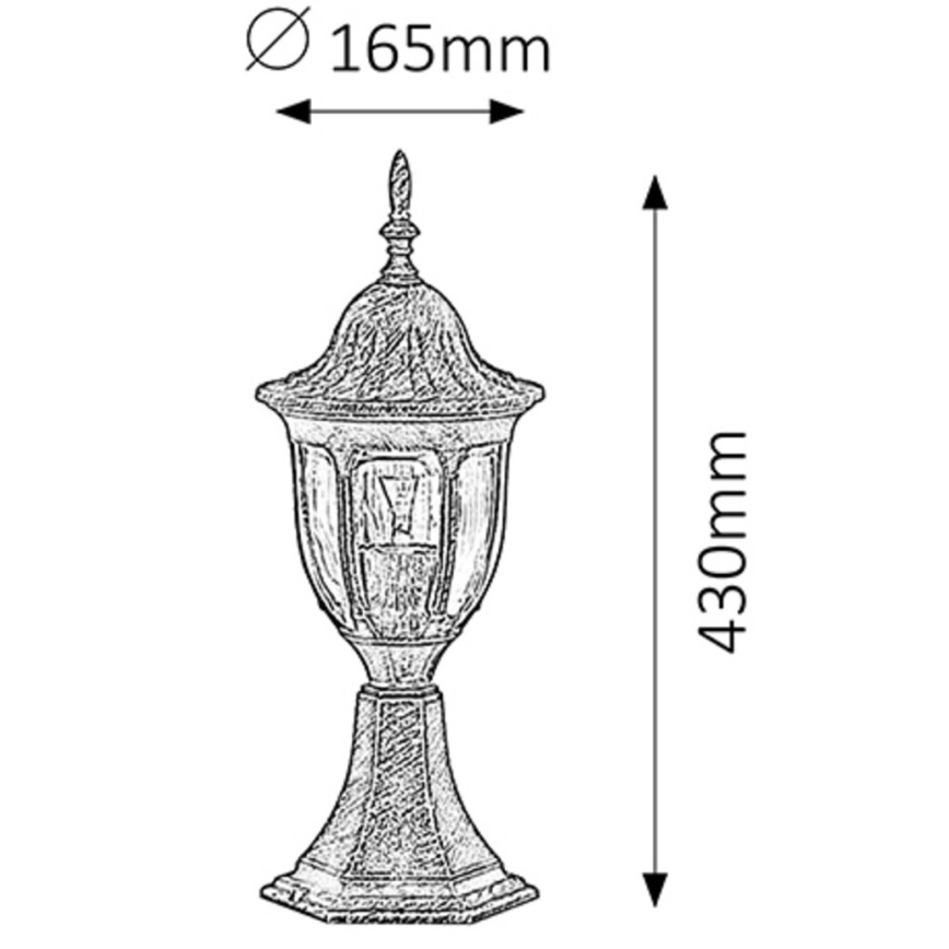 Rabalux 8373 - Уличная лампа MILANO 1xE27/60W/230V