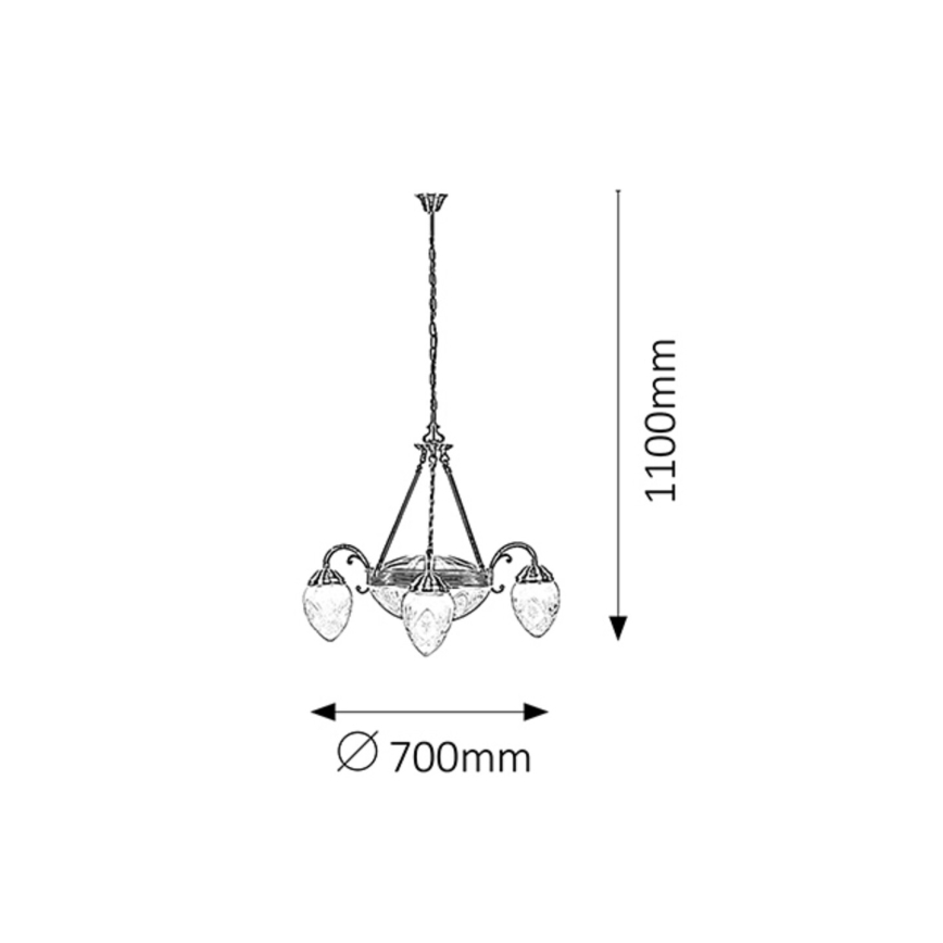 Rabalux 8633 - Люстра на цепи ANNABELLA 3xE14/40W+2xE27/60W