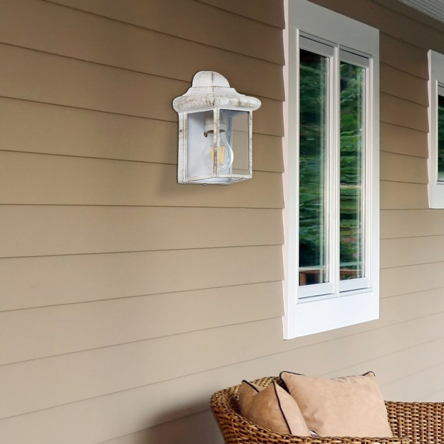 Rabalux 8753 - Уличный настенный светильник NORVICH 1xE27/60W/230V IP43 белый