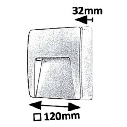 Rabalux - Уличный светодиодный настенный светильник LED/3W/230V IP65