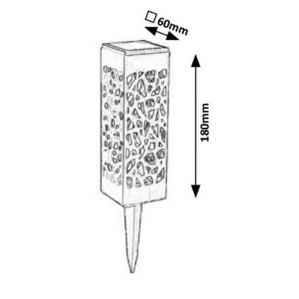 Rabalux - Светодиодный уличный светильник на солнечной батарее LED/0,16W/1xAA IP24