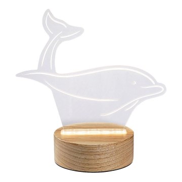 Rabalux - Дитяча світлодіодна настільна лампа LED/2W/5V 3000K dolphin бук