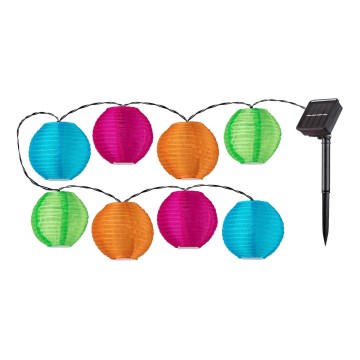 Rabalux - LED гірлянда на сонячній батареї 8xLED/0,48W/1,2V 4,3 м IP44