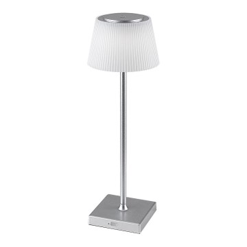 Rabalux - LED Настільна акумуляторна лампа з регулюванням яскравості LED/4W/3,7V 1800 mAh 3000-5000K IP44 срібний