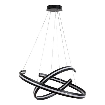 Rabalux - LED Регульована люстра на тросі LED/80W/230V 3000-6500K чорна + пульт дистанційного керування