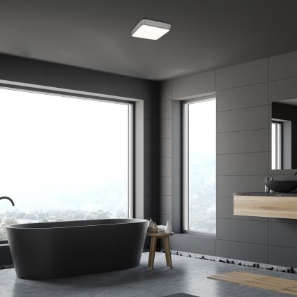 Rabalux - RGB LED диммируемый потолочный светильник для ванной комнаты LED/22W/230V 3000-6000K IP44 + пульт дистанционного управления 29x29 см