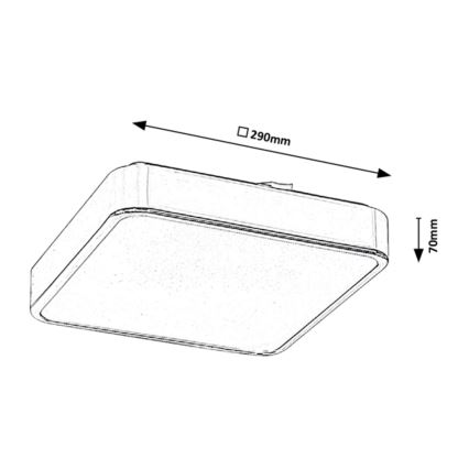 Rabalux - LED RGB Стельовий світильник для ванної з регулюванням яскравості LED/22W/230V IP44 + ДК