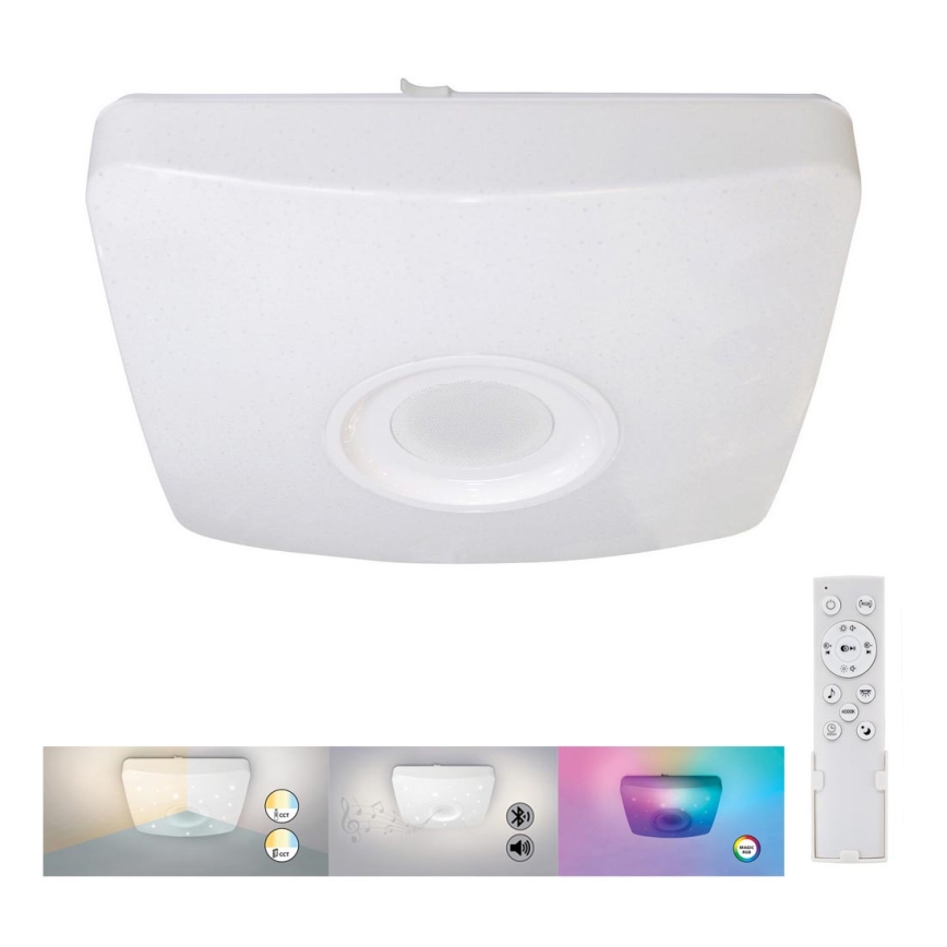 Rabalux - LED RGB Стельовий світильник з динаміком та регулюванням яскравості LED/18W/230V + ДК 3000-6000K Bluetooth