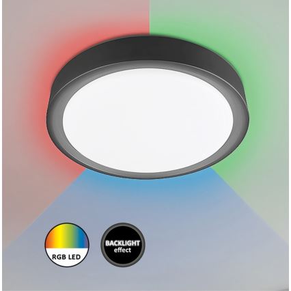 Rabalux - LED RGB стельовий світильник з регулюванням яскравості з датчиком LED/28W/230V 2700-5000K + пульт дистанційного керування