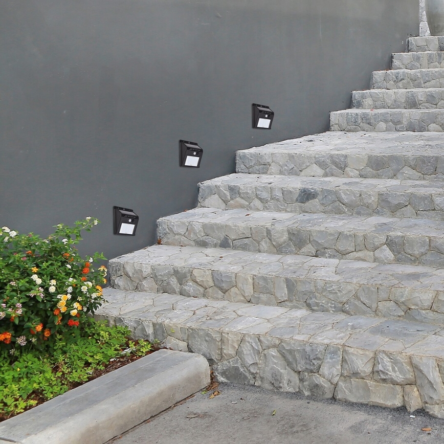 Rabalux - Светодиодный солнечный настенный светильник с датчиком IP44 1200 мАч