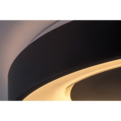 Rabalux - Світильник стельовий світлодіодний димований LED/38W/230V чорний 3000-6500K + дистанційне керування діам. 48 см