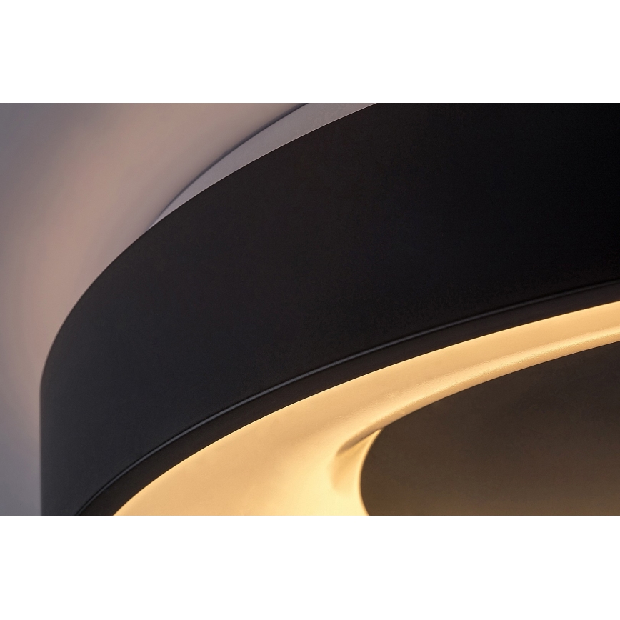 Rabalux - Світильник стельовий світлодіодний димований LED/38W/230V чорний 3000-6500K + дистанційне керування діам. 48 см