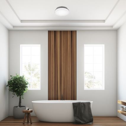 Rabalux - LED стельовий світильник для ванної кімнати, 18 Вт/230 В, IP54, вибір кольорової температури 3000K/4000K/6000K, діаметр 22 см