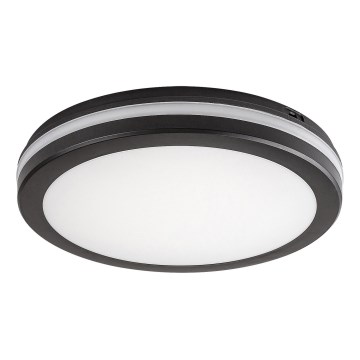 Rabalux - LED стельовий світильник для ванної кімнати LED/28W/230V 3000/4000/6500K IP54 чорний, діаметр 30 см