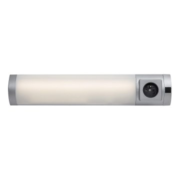 Rabalux - LED світильник для підсвітки стільниці з розетками LED/5W/230V 4000K 45 cm срібний
