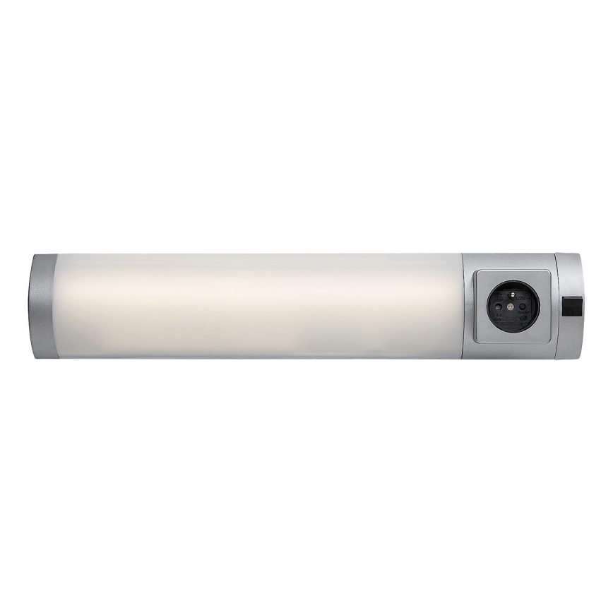 Rabalux - LED світильник для підсвітки стільниці з розетками LED/5W/230V 4000K 45 cm срібний