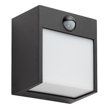 Rabalux - LED Зовнішній настінний світильник з датчиком LED/12W/230V чорний IP44