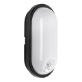 Rabalux - LED зовнішній стельовий світильник з датчиком LED/15W/230V IP65 чорний