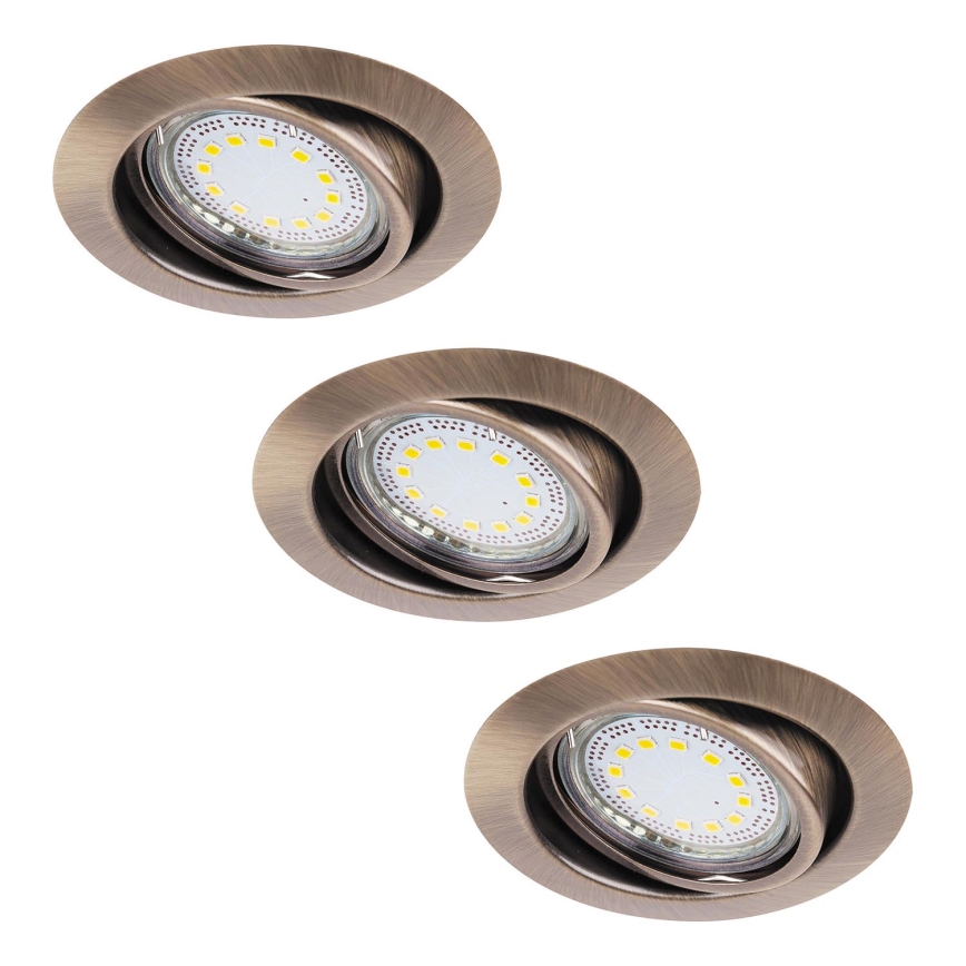 Rabalux - НАБІР 3xLED Вбудований стельовий світильник 3xGU10/3W/230V IP40