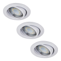 Rabalux - НАБІР 3xLED Вбудований стельовий світильник для ванної 3xGU10/3W/230V IP40