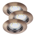 Rabalux - НАБОР 3x Светодиодный встроенный светильник 3xGU10/3W/230V IP40