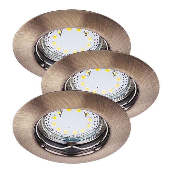 Rabalux - НАБОР 3x Светодиодный встроенный светильник 3xGU10/3W/230V IP40