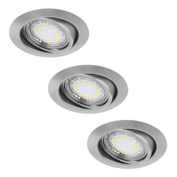 Rabalux - Набор из 3 LED встраиваемых светильников 1xGU10/3W/230V IP40