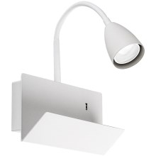 Rabalux - Настенная лампа с полкой и USB портом 1xGU10/25W/230V белый