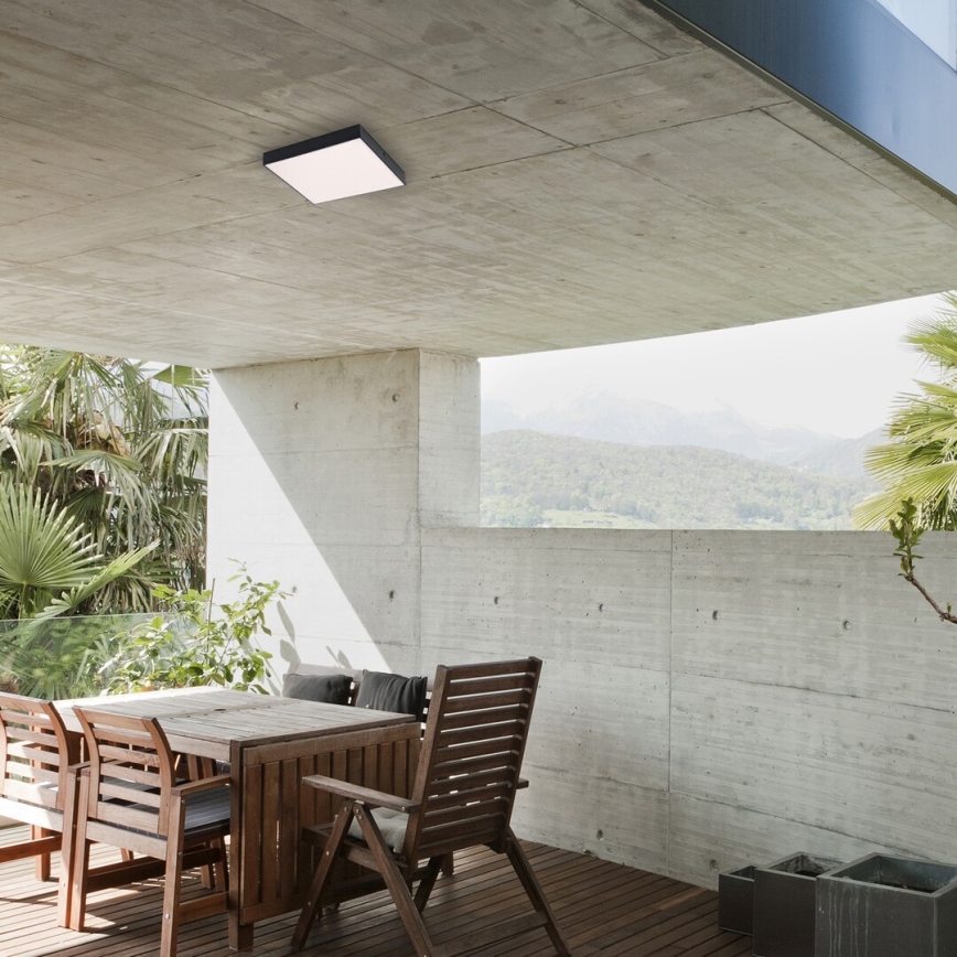 Rabalux - потолочный светильник LED/24W/230V 2800-6000K IP44 чёрный 30x30 см