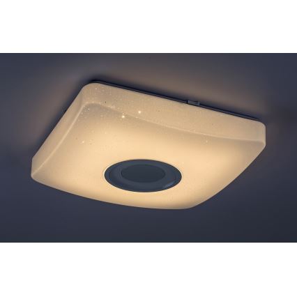 Rabalux - LED RGB диммируемый потолочный светильник со встроенным динамиком LED/18Вт/230В 3000-6000К Bluetooth + пульт дистанционного управления 36,5x36,5 см