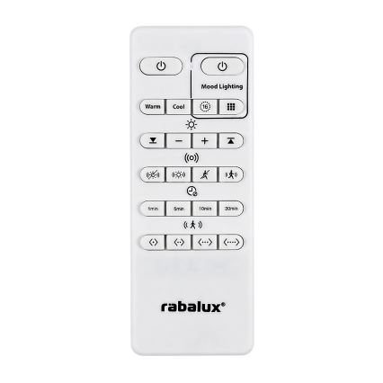 Rabalux - LED RGB потолочный светильник с регулировкой яркости и датчиком, 28 Вт/230 В, 2700–5000 К, диаметр 36 см + пульт дистанционного управления